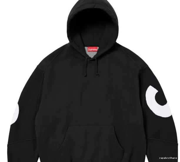 S HOODED L Back LOGO Grey M Big Sweatshirt Black BIG XL SWEATSHIRT JACQUARD Hoodie LOGO 0628